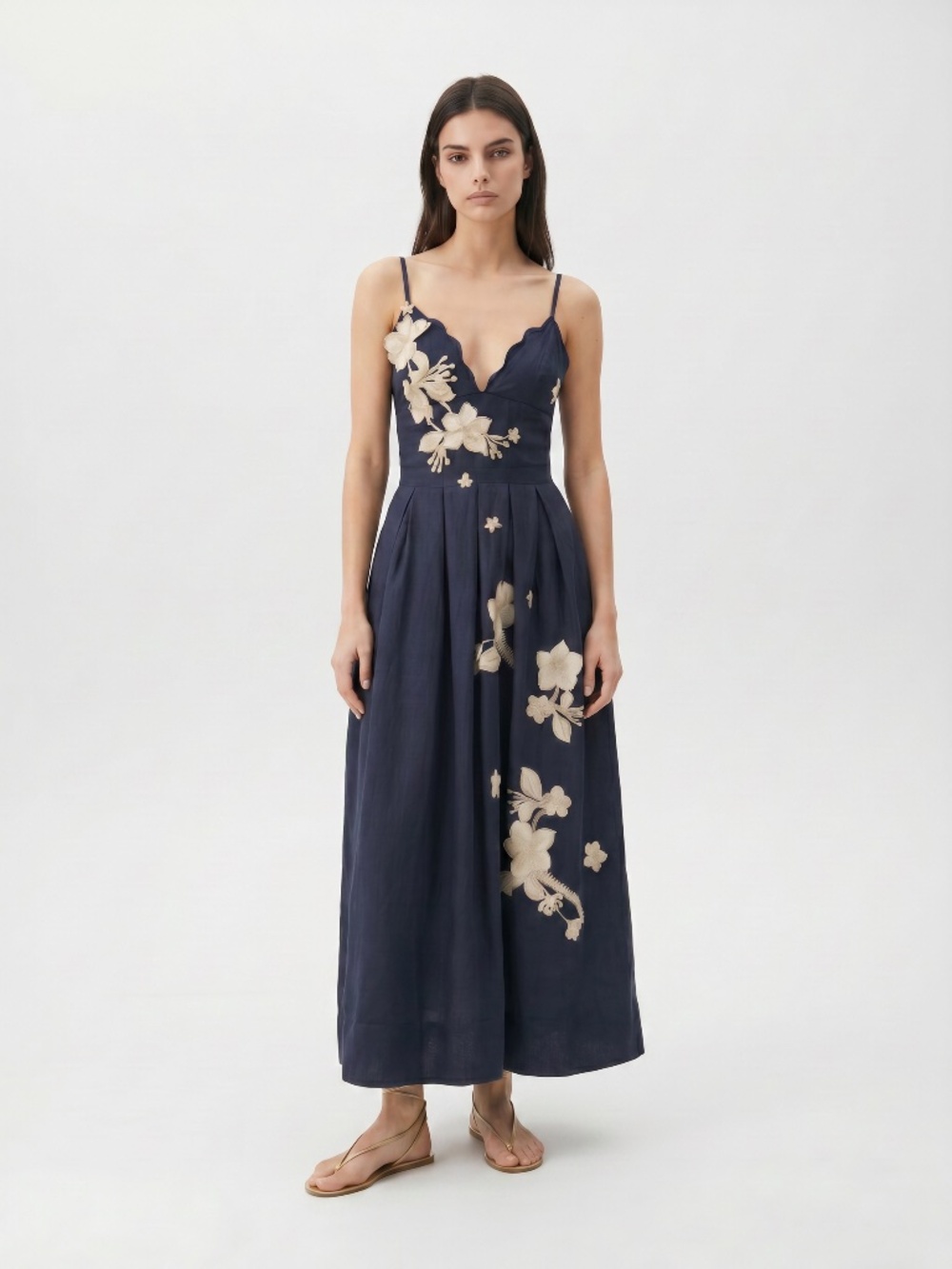 AGUA BY AGUA BENDITA Sula Cauca linen-floral maxi dress - Picture 2 of 11